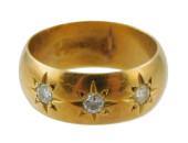 JEWELRY: 18K VICTORIAN DIAMOND