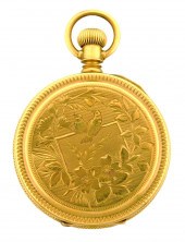 JEWELRY: 18K WALTHAM HUNTING C