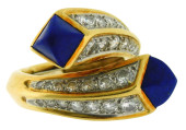 JEWELRY: 18K YELLOW GOLD, DIAM