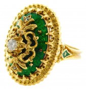 JEWELRY: 18K YELLOW GOLD DIAMO