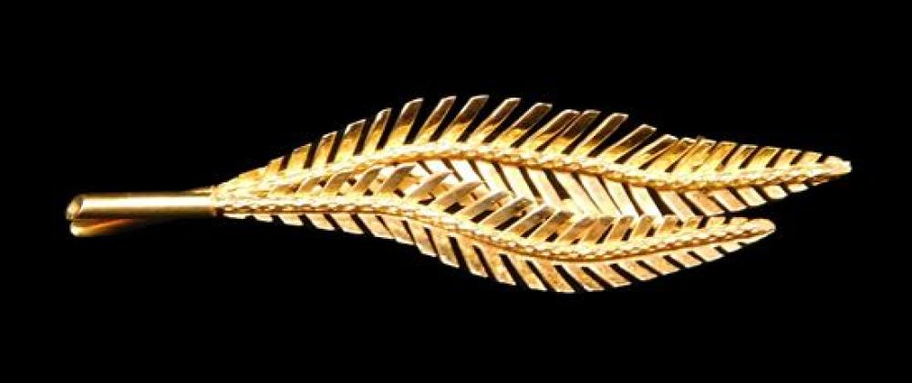 JEWELRY: 18K YELLOW GOLD DOUBLE