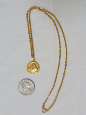 JEWELRY. 18K YELLOW GOLD PENDA