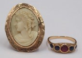 JEWELRY. 18KT AND 14KT GOLD RI