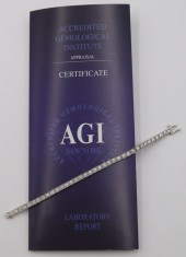 JEWELRY. 18KT GOLD AND 4CT DIA
