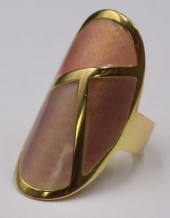 JEWELRY. 18KT GOLD AND ENAMEL