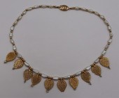 JEWELRY. 18KT GOLD AND KESHI P