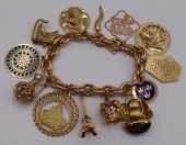 JEWELRY. 18KT GOLD BRACELET AN