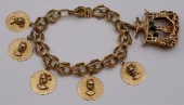 JEWELRY. 18KT GOLD BRACELET WI
