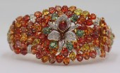 JEWELRY. 18KT GOLD, COLORED GE