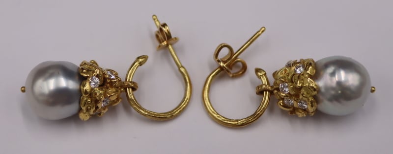 JEWELRY. 18KT GOLD, PEARL AND