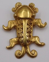 JEWELRY. 18KT+ INCAN GOLD FIGU