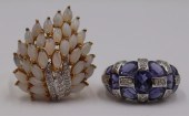 JEWELRY. (2) 10KT GOLD, COLORE