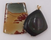 JEWELRY. (2) 14KT GOLD AND POL