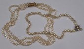 JEWELRY. (2) 14KT GOLD AND PEA