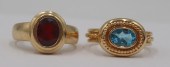 JEWELRY. (2) 14KT GOLD AND COL