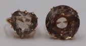 JEWELRY. (2) 14KT GOLD AND SMO