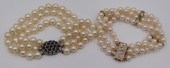JEWELRY. (2) 14KT GOLD AND PEA