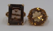 JEWELRY. (2) 14KT GOLD AND FAC