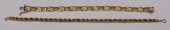 JEWELRY. (2) 14KT GOLD BRACELE