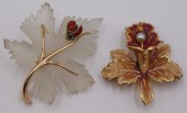 JEWELRY. (2) 14KT GOLD FOLIATE