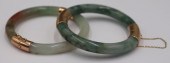 JEWELRY. (2) 14KT GOLD MOUNTED