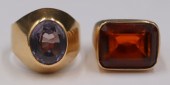JEWELRY. (2) 18KT, 14KT, AND C