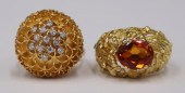 JEWELRY. (2) 18KT AND 14KT GOL