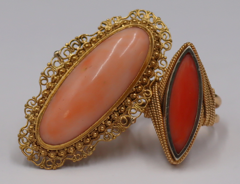 JEWELRY. (2) 18KT AND 22KT GOLD AND