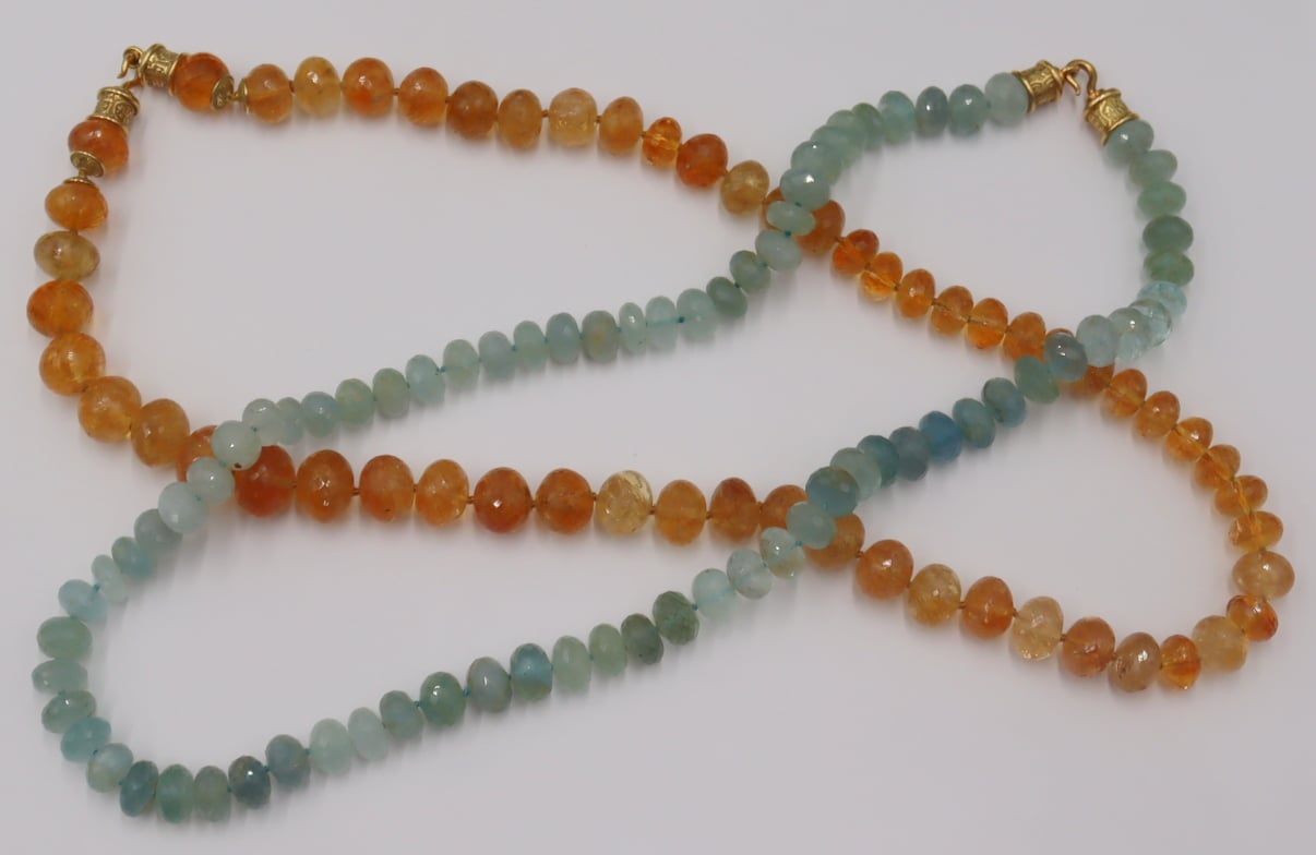 JEWELRY. (2) 18KT GOLD AND