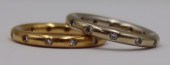 JEWELRY. (2) 18KT GOLD AND DIA