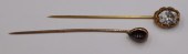 JEWELRY. (2) ANTIQUE 14KT GOLD