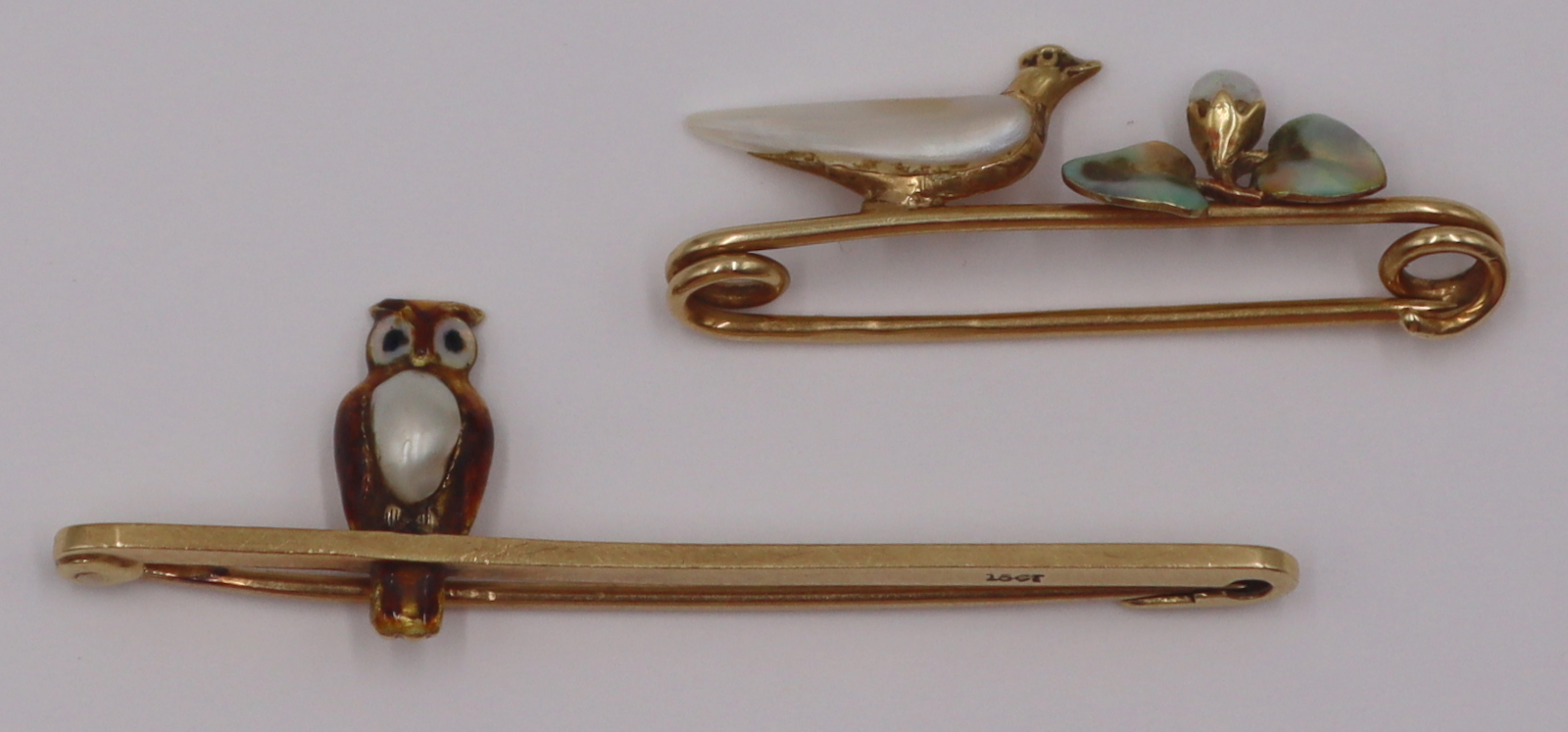 JEWELRY. (2) ANTIQUE ENGLISH GOLD