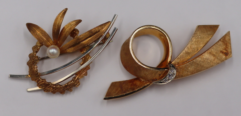 JEWELRY. (2) BI-COLOR GOLD