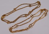 JEWELRY. (2) CHANEL GOLD-TONE