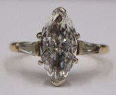 JEWELRY. 2+ CT MARQUIS CUT DIA