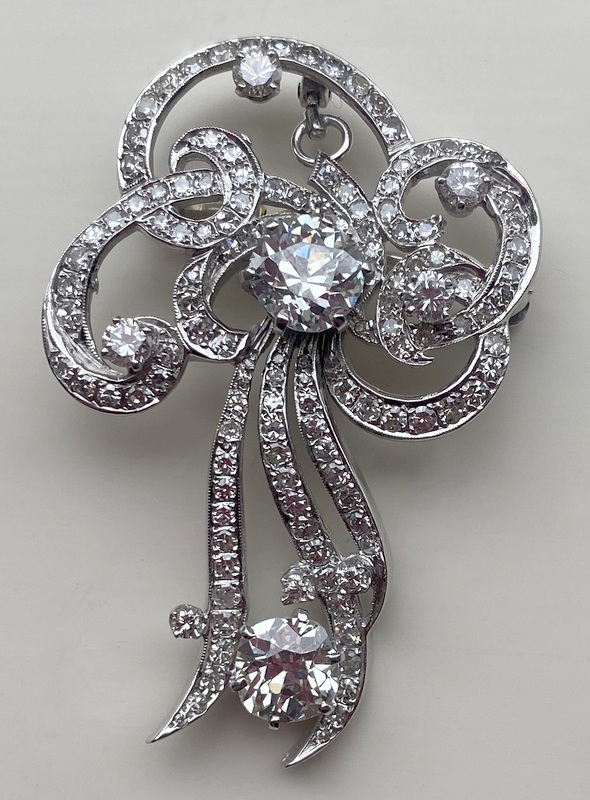JEWELRY. (2) GIA 1.8+ CT DIAMOND