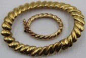 JEWELRY. (2) GOLD HINGED PENDA