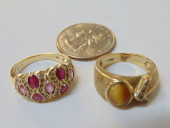 JEWELRY. 2 GOLD RINGS TO INCLU