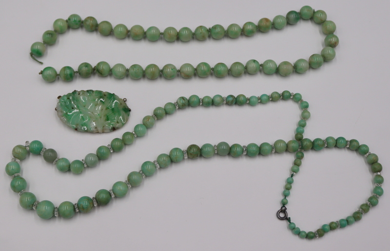 JEWELRY. (2) GRADUATED JADE