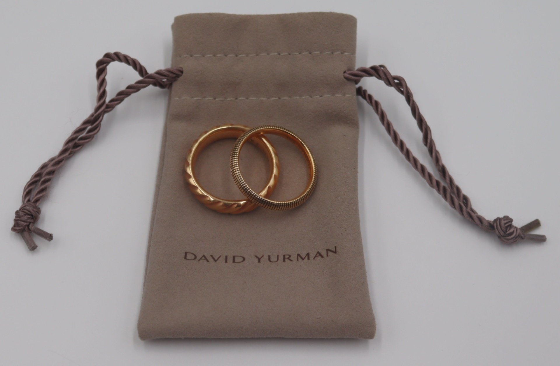 JEWELRY. (2) MEN'S DAVID YURMAN