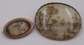 JEWELRY. (2) MOURNING BROOCHES