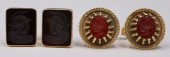 JEWELRY. (2) PAIR OF 14KT GOLD