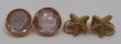 JEWELRY. (2) PAIR OF BIELKA 18