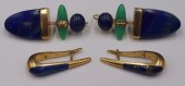 JEWELRY. (2) PAIR OF LAPIS LAZ