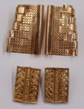 JEWELRY. (2) PAIR OF MODERNIST