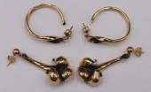 JEWELRY. (2) PAIR OF SIGNED TA