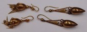 JEWELRY. (2) PAIR OF VICTORIAN