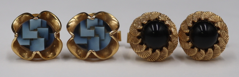 JEWELRY. (2) PAIRS OF 14KT GOLD