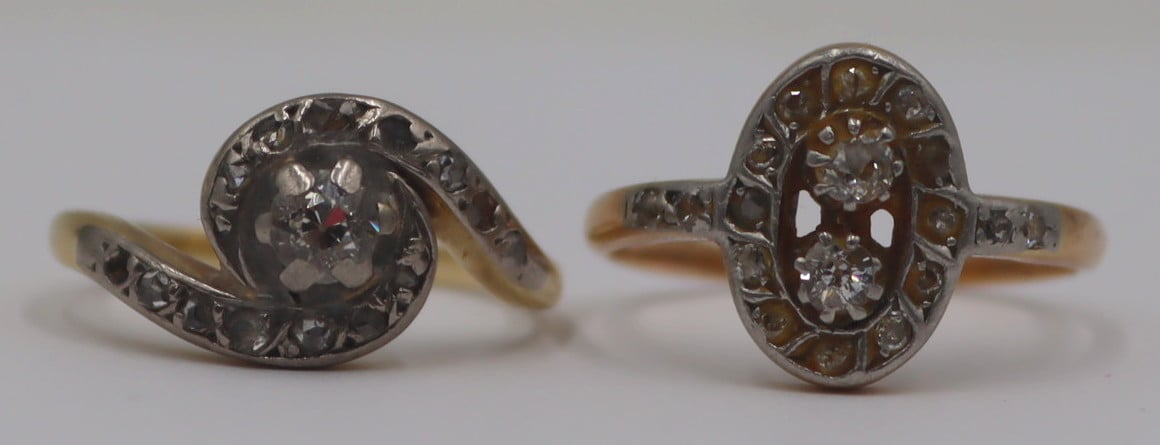 JEWELRY. (2) PETITE GOLD AND