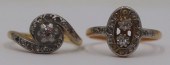 JEWELRY. (2) PETITE GOLD AND D